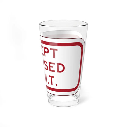 PBOT Road sign P4890 (Oregon) (Road Sign) Pint Glass 16oz - Go Mug Yourself
