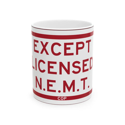 PBOT Road sign P4890 (Oregon) (Road Sign) White Coffee Mug 11oz - Go Mug Yourself