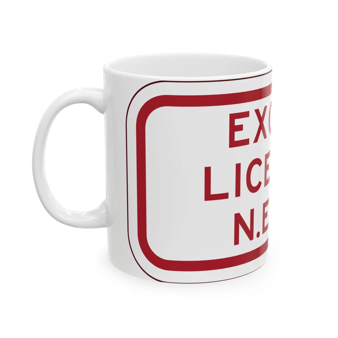 PBOT Road sign P4890 (Oregon) (Road Sign) White Coffee Mug - Go Mug Yourself