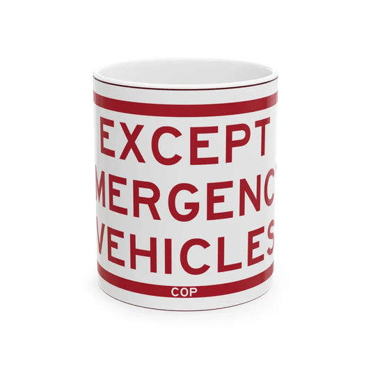 PBOT Road sign P4895 (Oregon) (Road Sign) White Coffee Mug 11oz - Go Mug Yourself