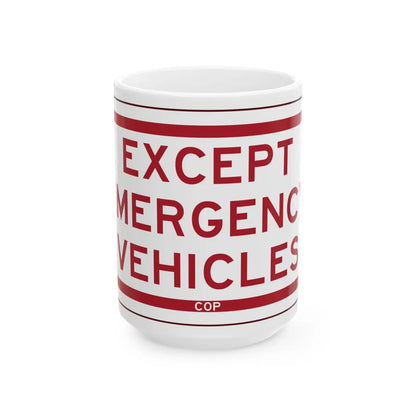 PBOT Road sign P4895 (Oregon) (Road Sign) White Coffee Mug 15oz - Go Mug Yourself