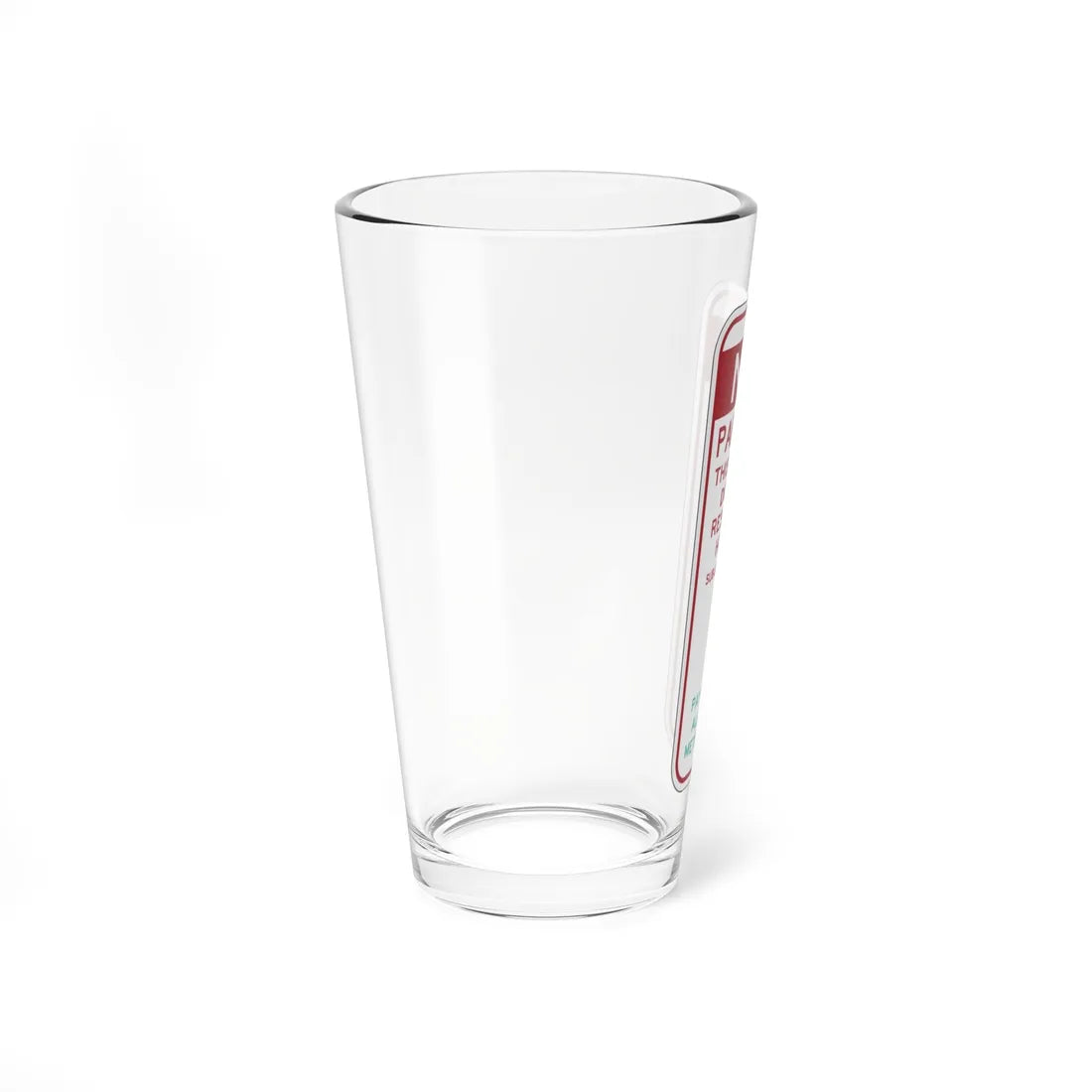 PBOT Road sign P6075 (Oregon) (Road Sign) Pint Glass 16oz - Go Mug Yourself