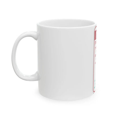 PBOT Road sign P6075 (Oregon) (Road Sign) White Coffee Mug - Go Mug Yourself