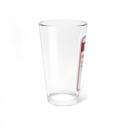 PBOT Road sign P6080 (Oregon) (Road Sign) Pint Glass 16oz - Go Mug Yourself