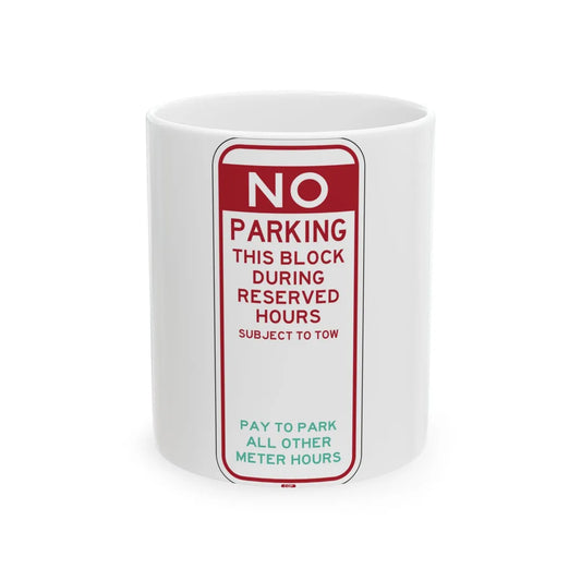 PBOT Road sign P6085 (Oregon) (Road Sign) White Coffee Mug 11oz - Go Mug Yourself