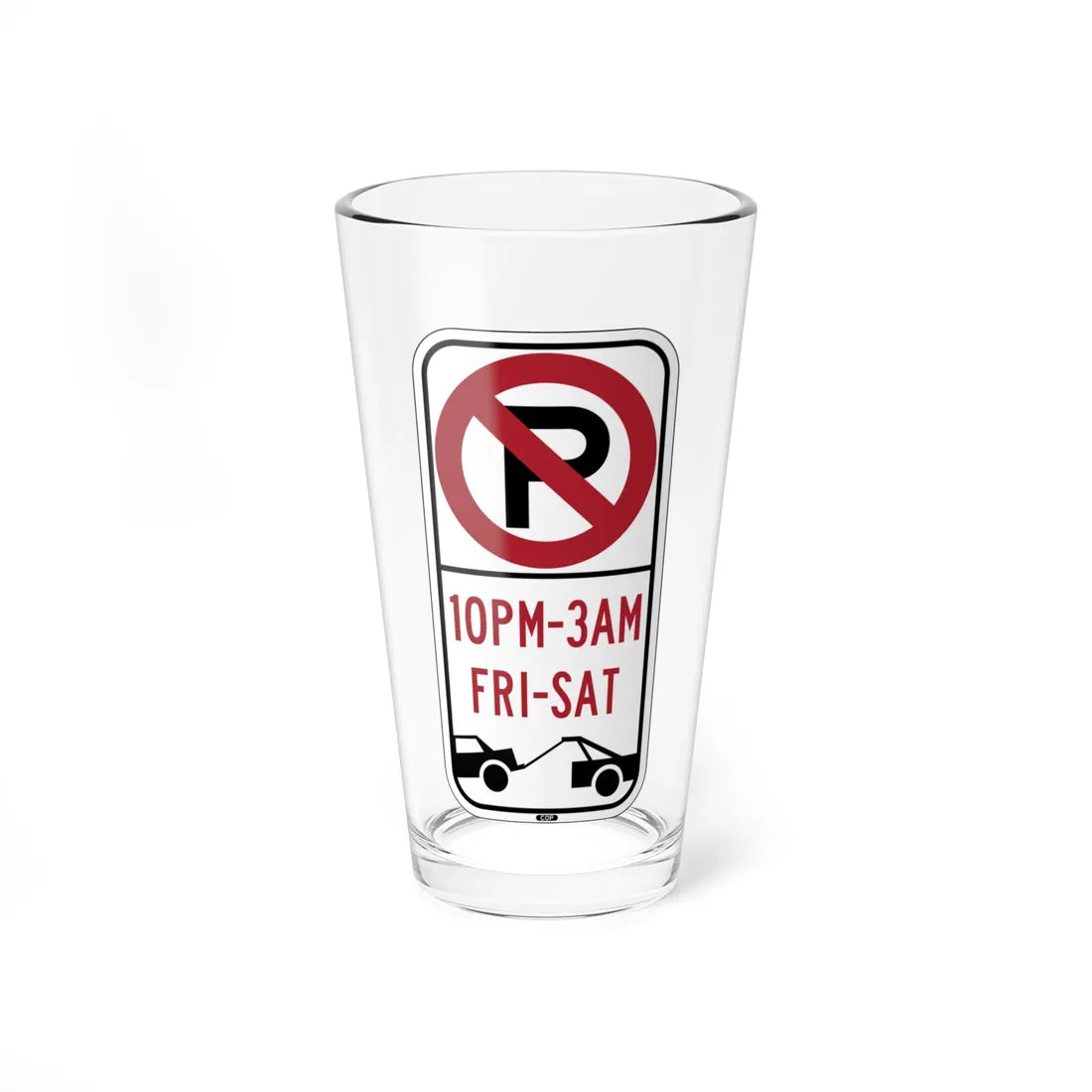 PBOT Road sign P6090 (Oregon) (Road Sign) Pint Glass 16oz 16oz - Go Mug Yourself