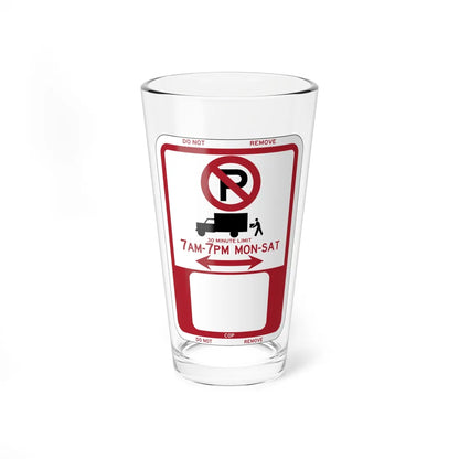 PBOT Road sign P6100 (Oregon) (Road Sign) Pint Glass 16oz 16oz - Go Mug Yourself