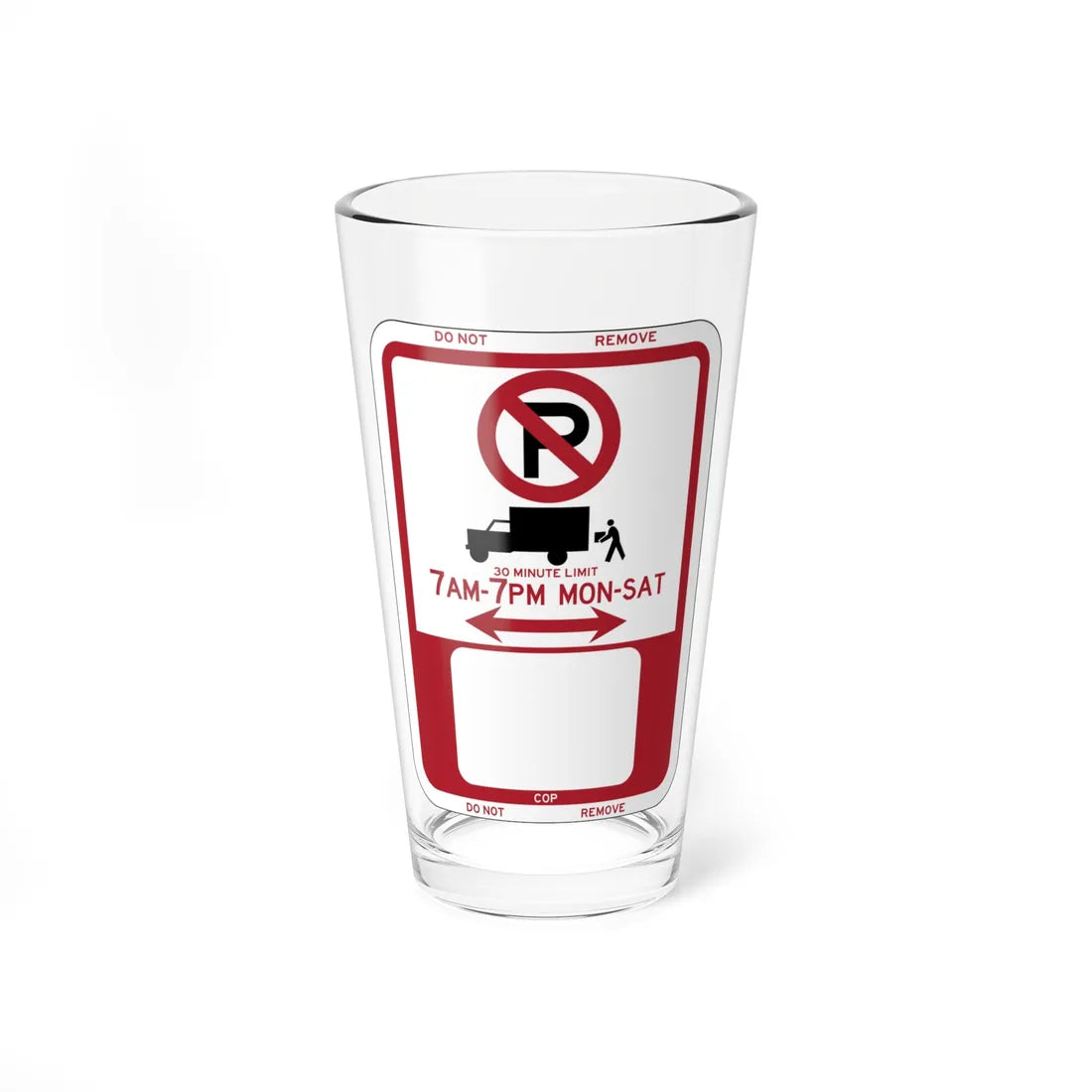 PBOT Road sign P6100 (Oregon) (Road Sign) Pint Glass 16oz - Go Mug Yourself