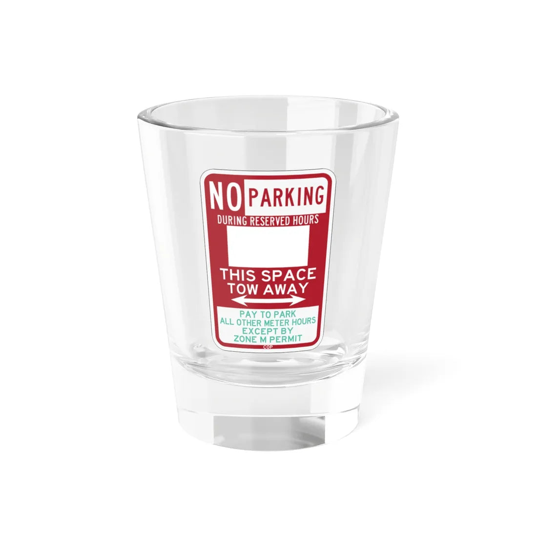 PBOT Road sign P6112 (Oregon) (Road Sign) Shot Glass 1.5oz 1.5oz - Go Mug Yourself