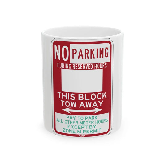 PBOT Road sign P6113 (Oregon) (Road Sign) White Coffee Mug 11oz - Go Mug Yourself