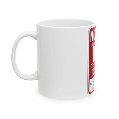 PBOT Road sign P6113 (Oregon) (Road Sign) White Coffee Mug - Go Mug Yourself