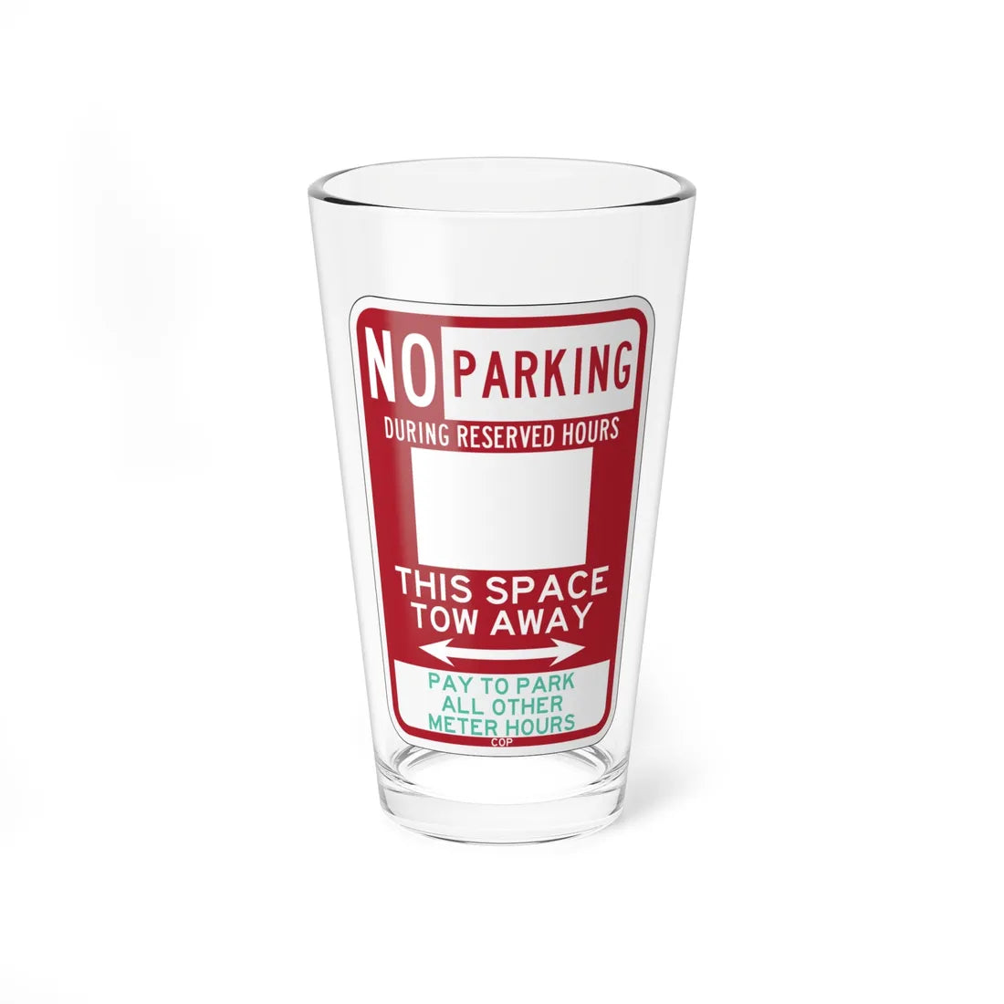 PBOT Road sign P6115 (Oregon) (Road Sign) Pint Glass 16oz 16oz - Go Mug Yourself