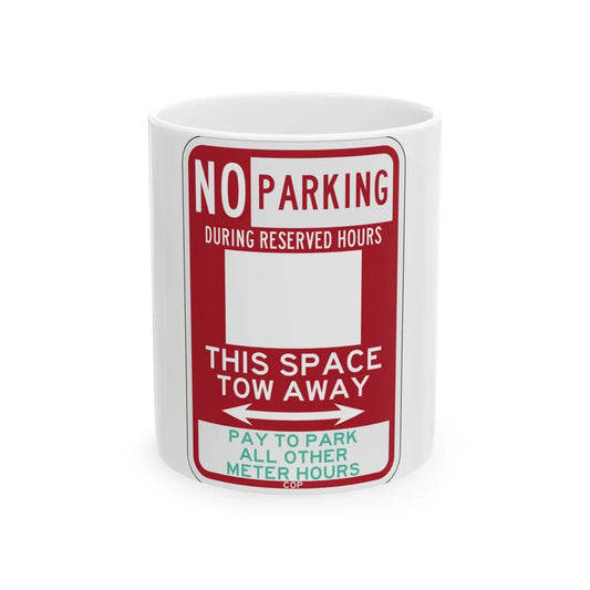 PBOT Road sign P6115 (Oregon) (Road Sign) White Coffee Mug 11oz - Go Mug Yourself