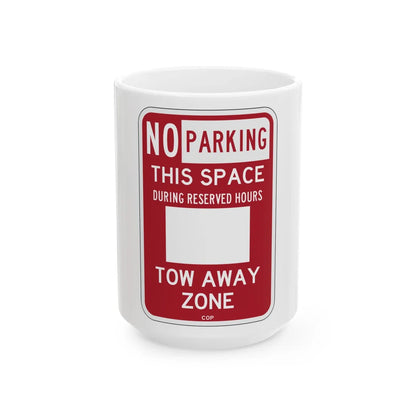 PBOT Road sign P6120 (Oregon) (Road Sign) White Coffee Mug 15oz - Go Mug Yourself