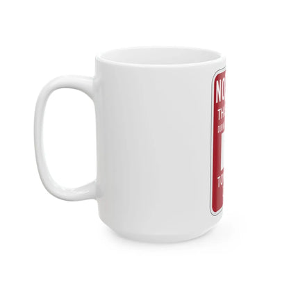 PBOT Road sign P6120 (Oregon) (Road Sign) White Coffee Mug - Go Mug Yourself