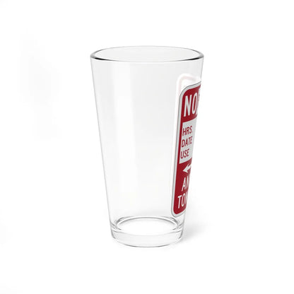 PBOT Road sign P6150 (Oregon) (Road Sign) Pint Glass 16oz - Go Mug Yourself