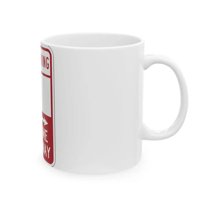 PBOT Road sign P6150 (Oregon) (Road Sign) White Coffee Mug - Go Mug Yourself