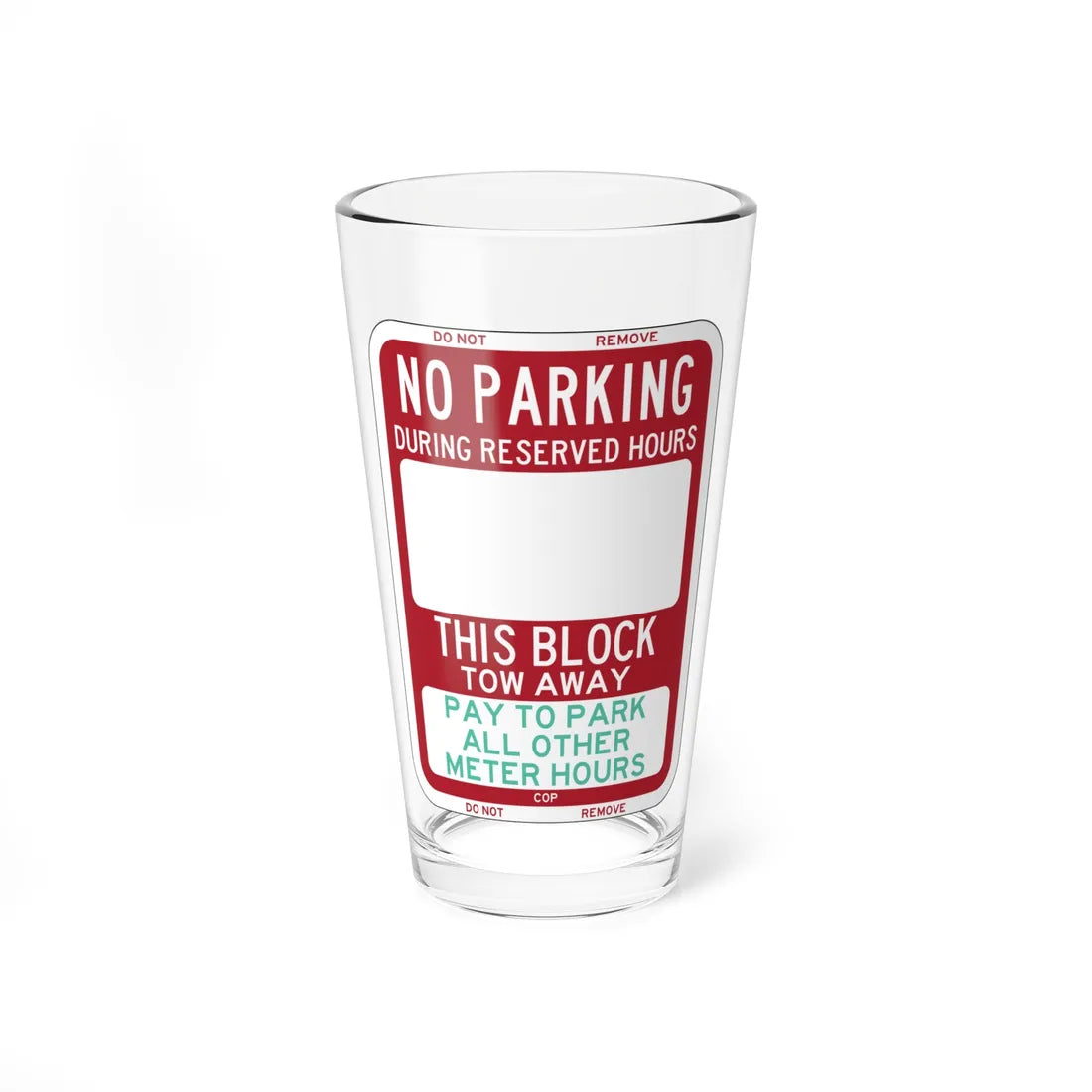 PBOT Road sign P6210 (Oregon) (Road Sign) Pint Glass 16oz 16oz - Go Mug Yourself