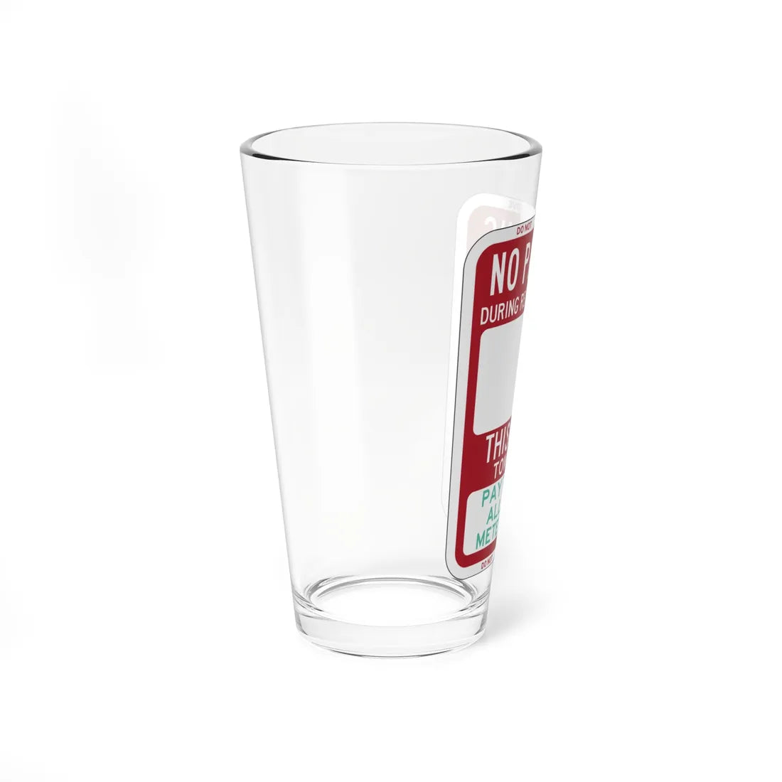 PBOT Road sign P6210 (Oregon) (Road Sign) Pint Glass 16oz - Go Mug Yourself