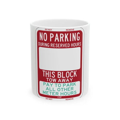 PBOT Road sign P6210 (Oregon) (Road Sign) White Coffee Mug 11oz - Go Mug Yourself