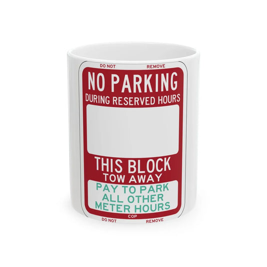 PBOT Road sign P6210 (Oregon) (Road Sign) White Coffee Mug 11oz - Go Mug Yourself