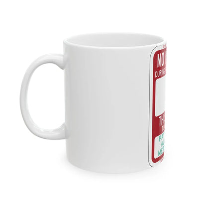 PBOT Road sign P6210 (Oregon) (Road Sign) White Coffee Mug - Go Mug Yourself