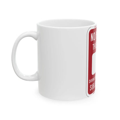 PBOT Road sign P6220 (Oregon) (Road Sign) White Coffee Mug - Go Mug Yourself
