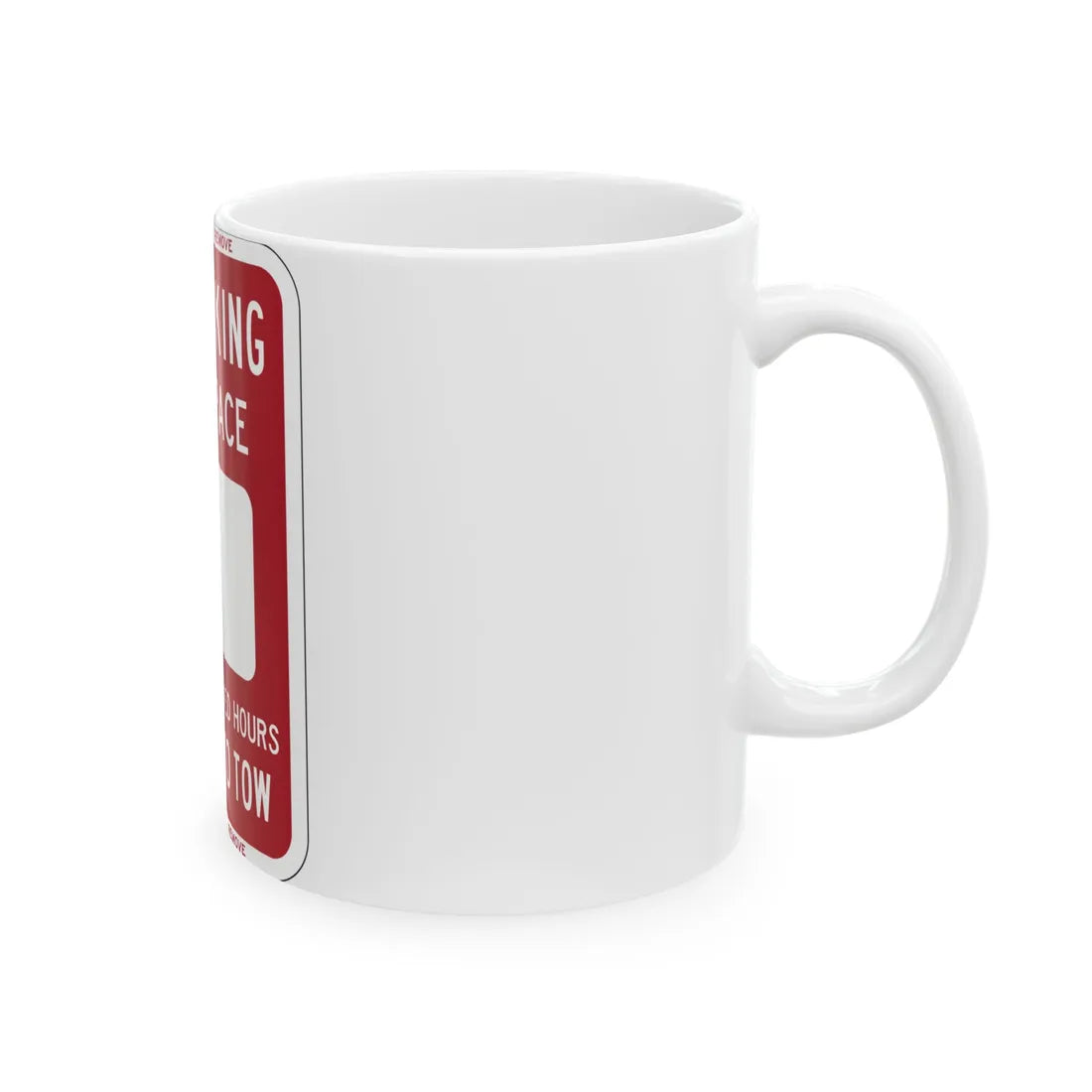 PBOT Road sign P6220 (Oregon) (Road Sign) White Coffee Mug - Go Mug Yourself