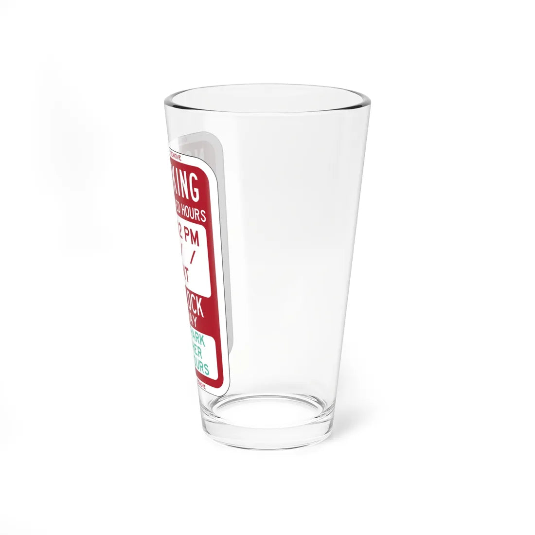 PBOT Road sign P6260 (Oregon) (Road Sign) Pint Glass 16oz - Go Mug Yourself