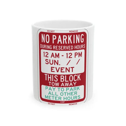 PBOT Road sign P6260 (Oregon) (Road Sign) White Coffee Mug 11oz - Go Mug Yourself