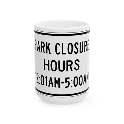 PBOT Road sign R1260 (Oregon) (Road Sign) White Coffee Mug 15oz - Go Mug Yourself