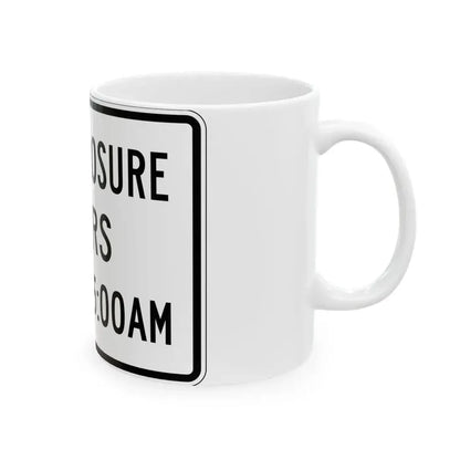 PBOT Road sign R1260 (Oregon) (Road Sign) White Coffee Mug - Go Mug Yourself