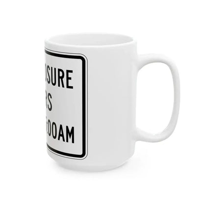 PBOT Road sign R1260 (Oregon) (Road Sign) White Coffee Mug - Go Mug Yourself
