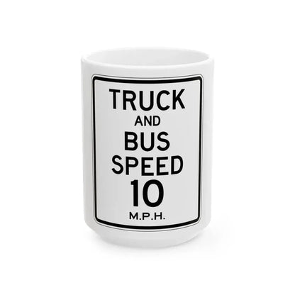 PBOT Road sign R2220 (Oregon) (Road Sign) White Coffee Mug 15oz - Go Mug Yourself