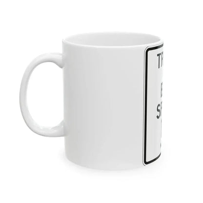 PBOT Road sign R2220 (Oregon) (Road Sign) White Coffee Mug - Go Mug Yourself