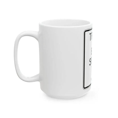 PBOT Road sign R2220 (Oregon) (Road Sign) White Coffee Mug - Go Mug Yourself