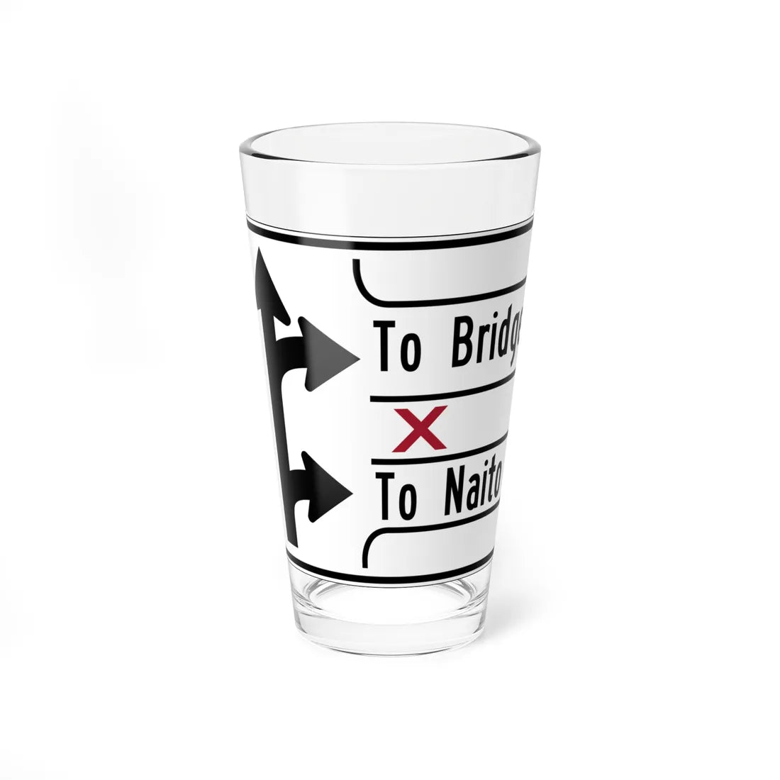 PBOT Road sign R3341 (Oregon) (Road Sign) Pint Glass 16oz 16oz - Go Mug Yourself