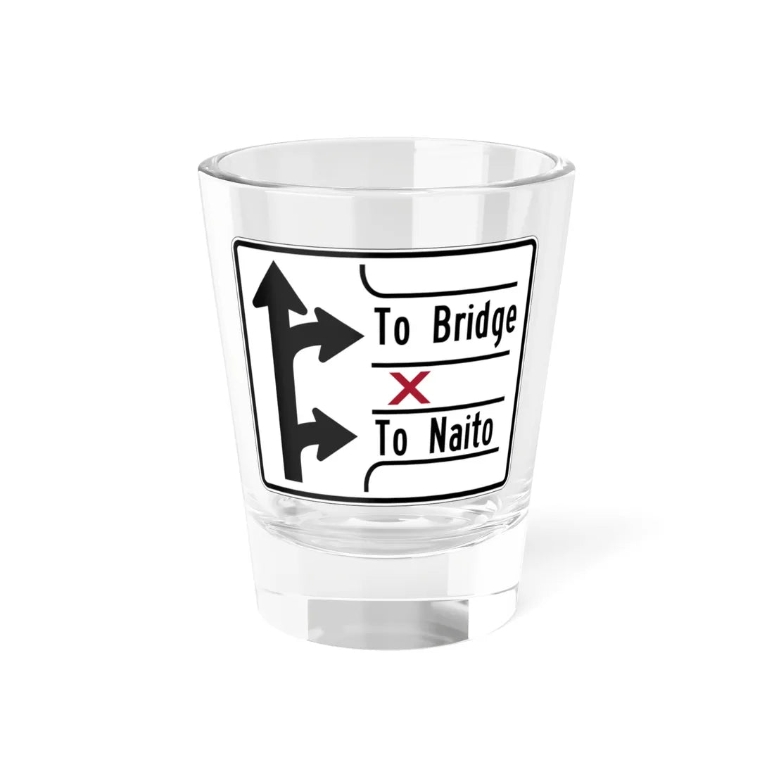 PBOT Road sign R3341 (Oregon) (Road Sign) Shot Glass 1.5oz 1.5oz - Go Mug Yourself