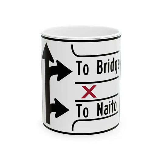 PBOT Road sign R3341 (Oregon) (Road Sign) White Coffee Mug 11oz - Go Mug Yourself