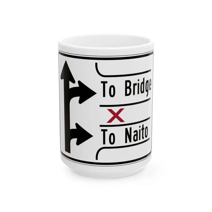 PBOT Road sign R3341 (Oregon) (Road Sign) White Coffee Mug 15oz - Go Mug Yourself