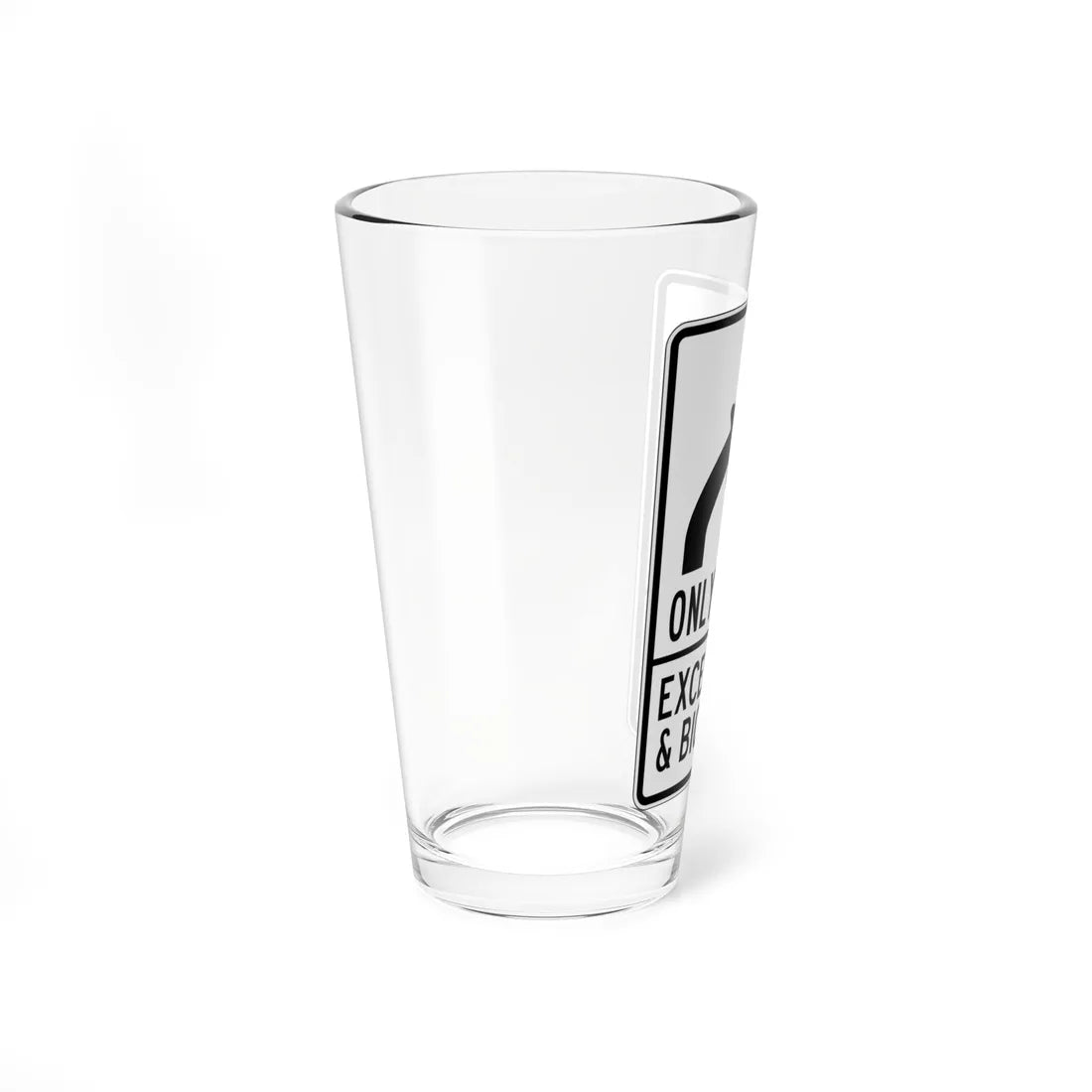 PBOT Road sign R3343 (Oregon) (Road Sign) Pint Glass 16oz - Go Mug Yourself