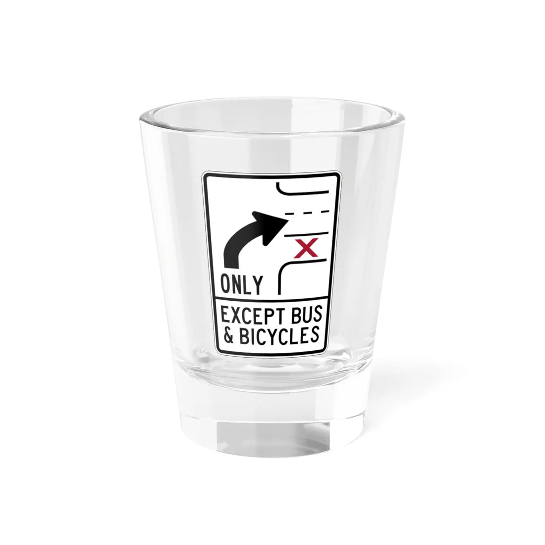 PBOT Road sign R3343 (Oregon) (Road Sign) Shot Glass 1.5oz 1.5oz - Go Mug Yourself