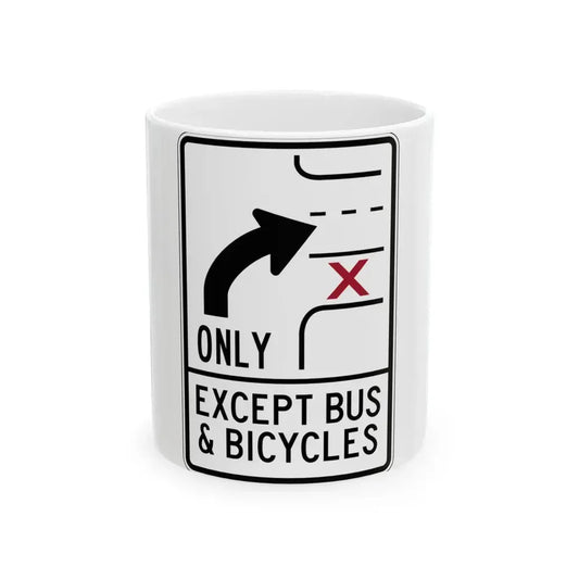 PBOT Road sign R3343 (Oregon) (Road Sign) White Coffee Mug 11oz - Go Mug Yourself