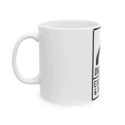 PBOT Road sign R3343 (Oregon) (Road Sign) White Coffee Mug - Go Mug Yourself