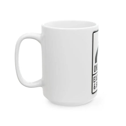 PBOT Road sign R3343 (Oregon) (Road Sign) White Coffee Mug - Go Mug Yourself