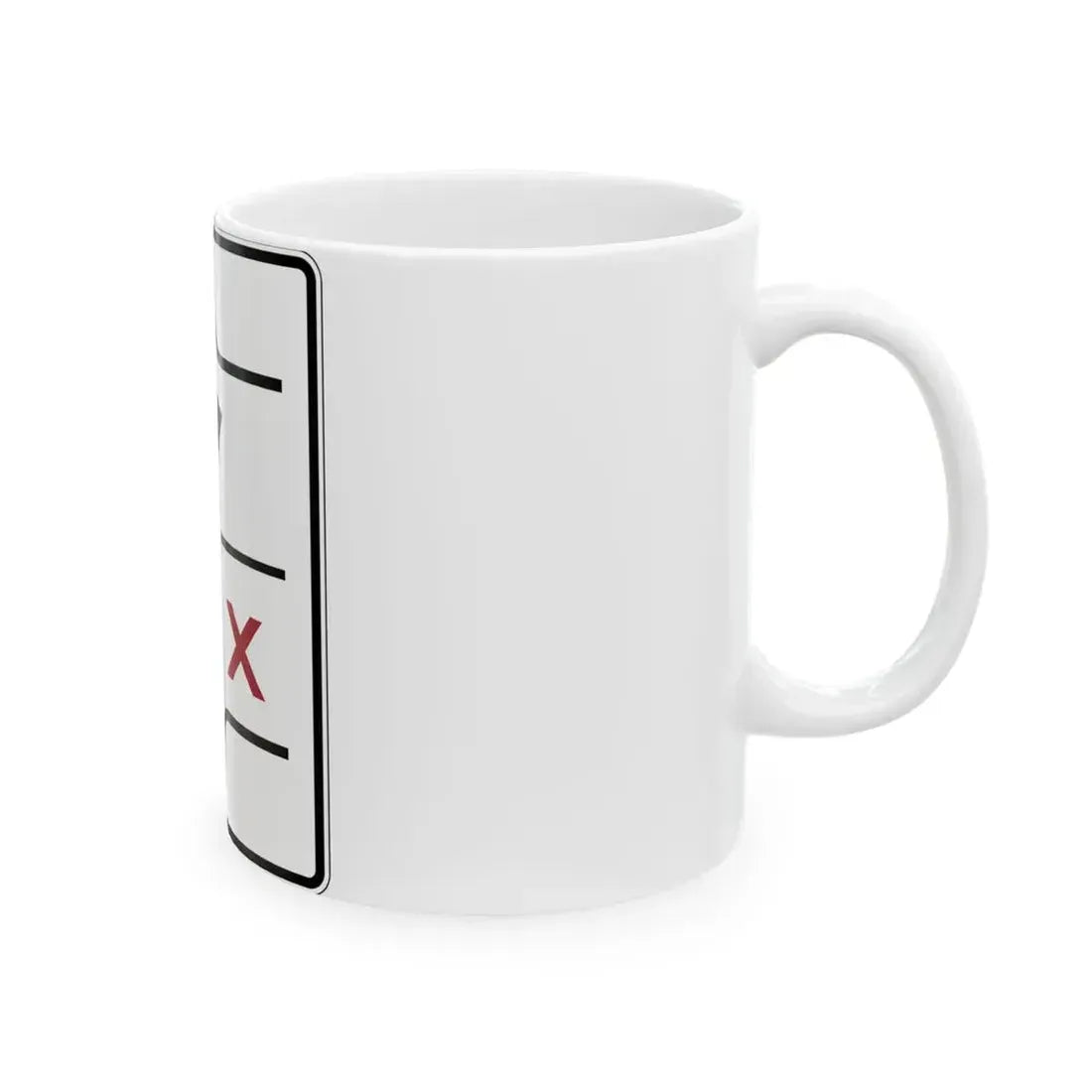 PBOT Road sign R3344 (Oregon) (Road Sign) White Coffee Mug - Go Mug Yourself