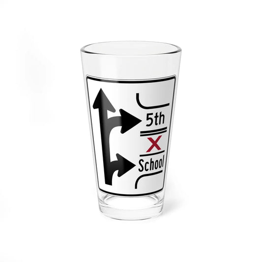 PBOT Road sign R3346 (Oregon) (Road Sign) Pint Glass 16oz 16oz - Go Mug Yourself