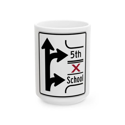 PBOT Road sign R3346 (Oregon) (Road Sign) White Coffee Mug 15oz - Go Mug Yourself