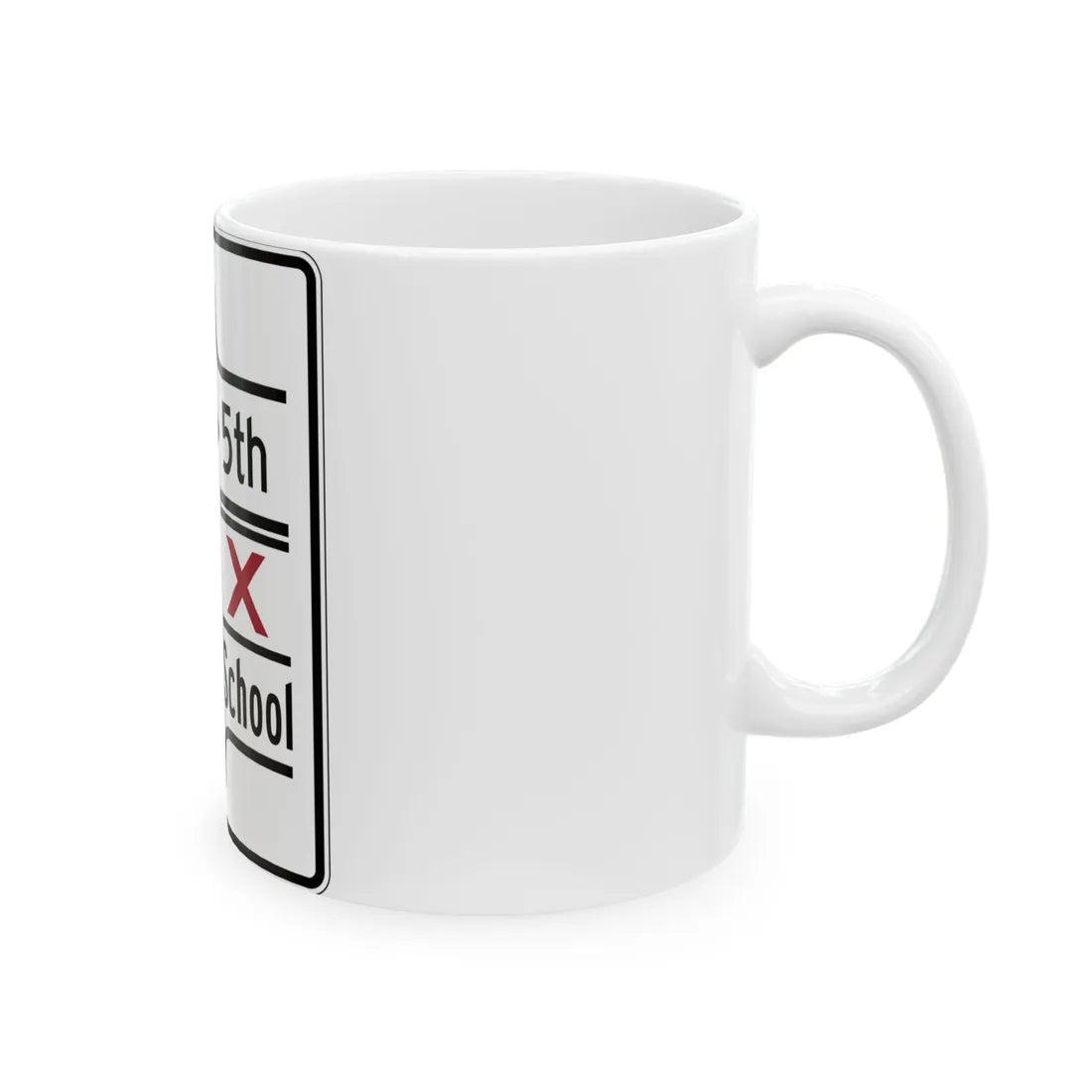 PBOT Road sign R3346 (Oregon) (Road Sign) White Coffee Mug - Go Mug Yourself
