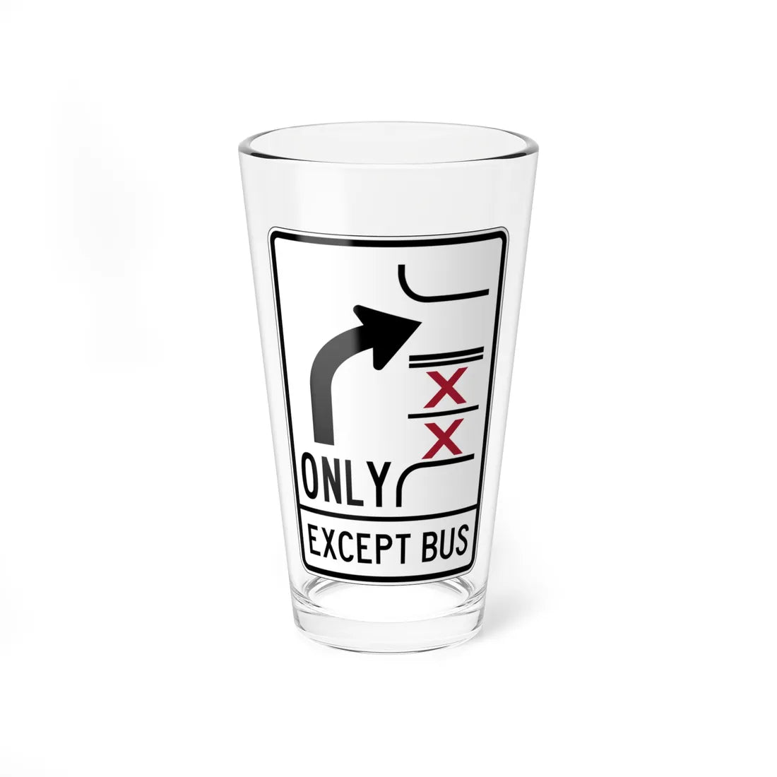 PBOT Road sign R3349V (Oregon) (Road Sign) Pint Glass 16oz 16oz - Go Mug Yourself